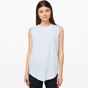 Lululemon Brunswick Muscle Tank - Heathered Baby Blue - Women’s size 6
